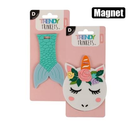 204-000605 Magnet mermaid/unicorn asstd