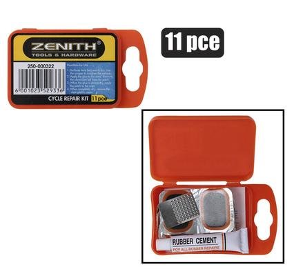 Cycle repair-kit 11pce pl-box zenith
