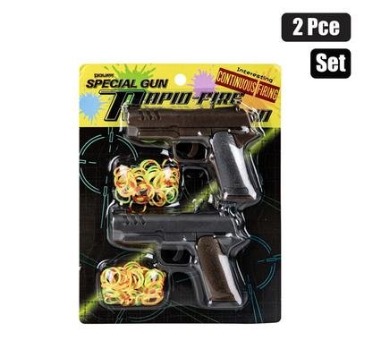 Gun hand rubber band 2pc set, 24x18cm