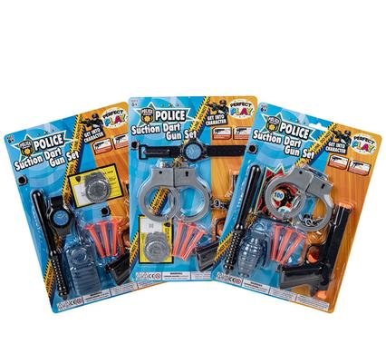 Gun hand suction dart police set