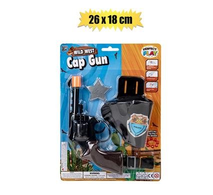 Gun hand cap cowboy set 26x18cm