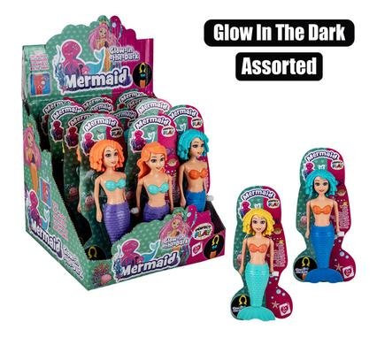 Glow in the dark swimming mermaid asstd