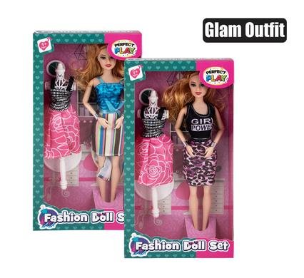Fashion doll with glam outfit