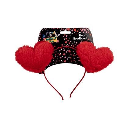 Dress up heart plush headband
