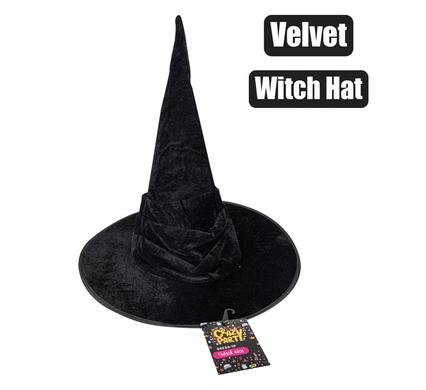 Dress up velvet witch hat