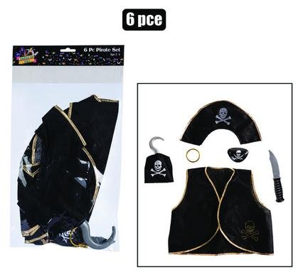 Dress up set pirate 6pc