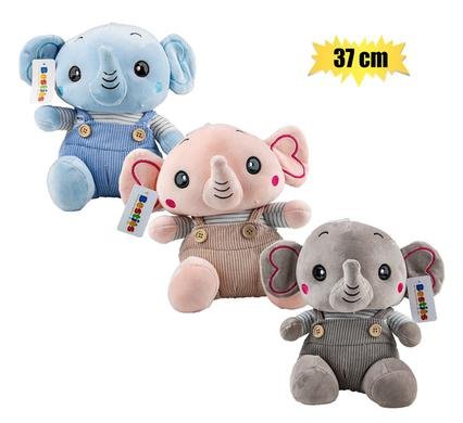 Plush wild elephant w/suspende37cm