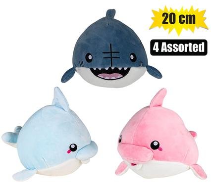 Plush sealife animal ball asstd 20cm