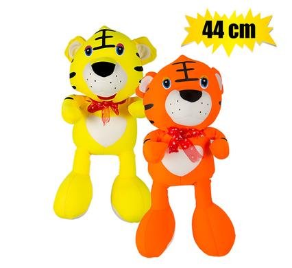 Plush bright tiger w/foambeads 44cm