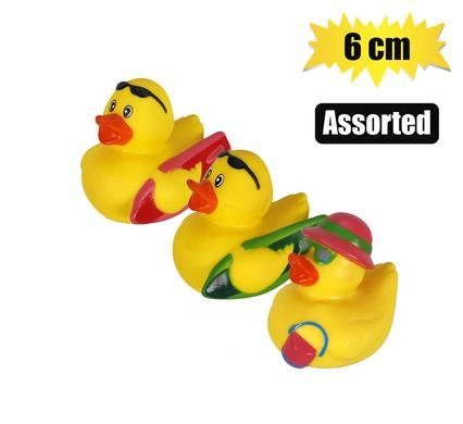 Baby vinyl themed duck 6cm, beach