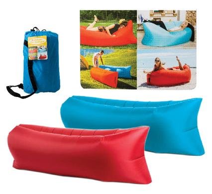 Inflatable air lounger asstd 240 x 70cm