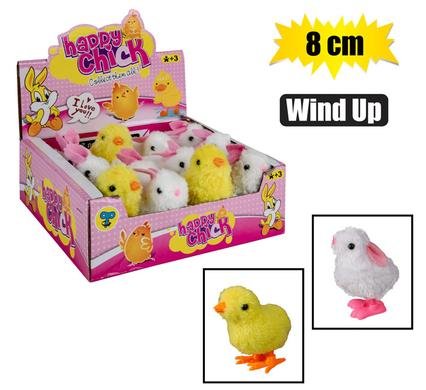 Easter w/up bouncing chick & bunny 8cm