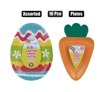 Easter party plates 10pc asstd