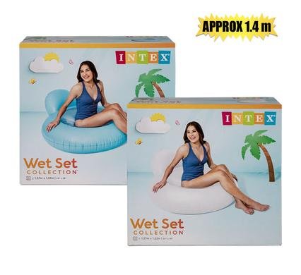 Intex lounger 137x122cm pillow-back