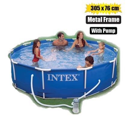 Intex pool mtl-frame(w/pump) 305x76cm
