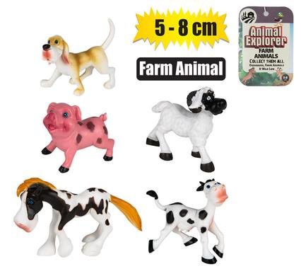 Animals farm cartoon asstd 5-8cm