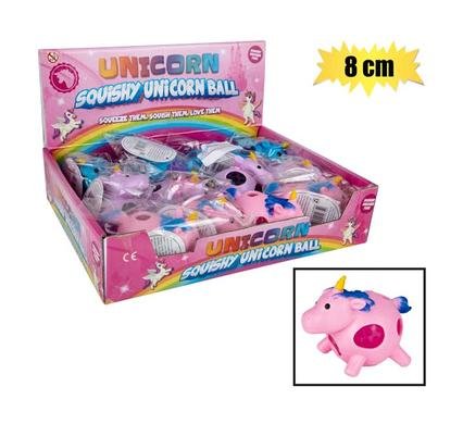 560-000080 Animals squeeze water baby unicorn 8cm