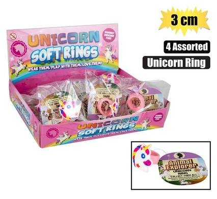 560-000081 Animals unicorn soft ring 3cm