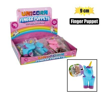 560-000082 Animals unicorn finger puppet 9cm