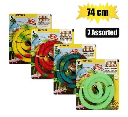 560-000189 Animals stretch snake rubber 74cm