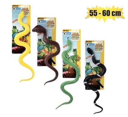 560-000194 Animals stretch snake asstd 55-60cm, tpr