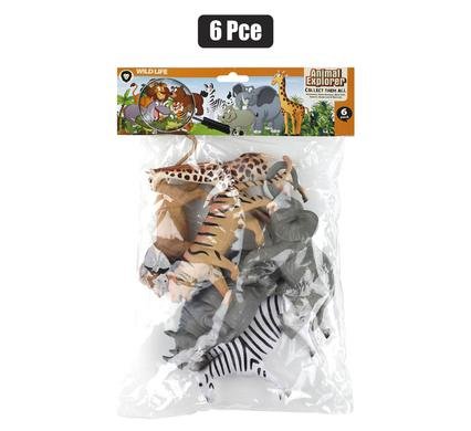 560-000776-B Animals wild 6pc 11-18cm