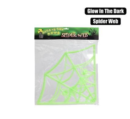 565-000121 Novelty glow in the dark spider web