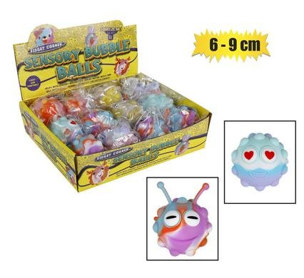 565-001015 Novelty sensory bubble ball 6-9cm asstd