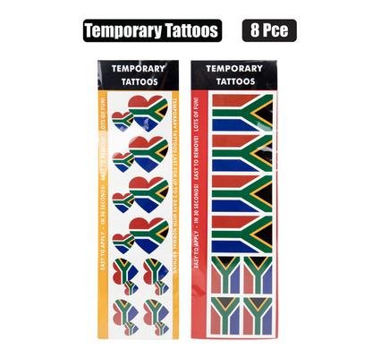 Sticker tattoo body temp sa flag 8pc