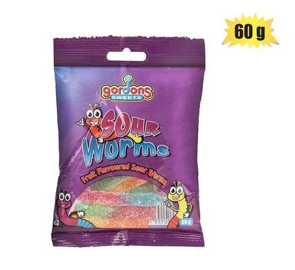 Sweet gummy gs sour worms 60g (th)