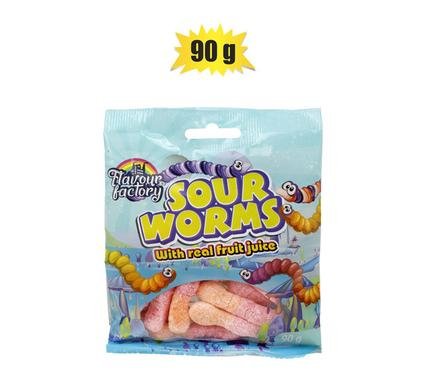 Sweet gummy ff sour worm 90g (th)