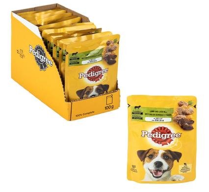 Pedigree lamb liver chunks in jelly 100g