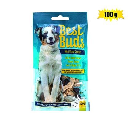 Best buds dog treat mini bones mix 100gr
